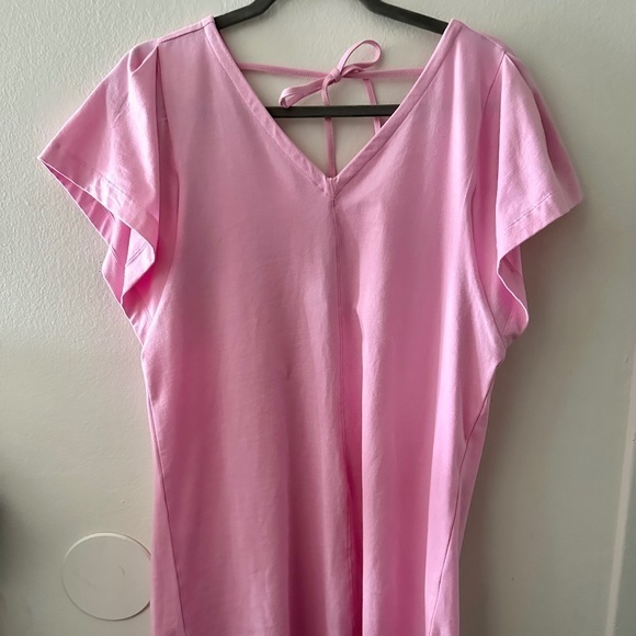 NWT‎ Women's Free Assembly Women's V-Neck Dress with Flounce Sleeves Sz Small - Picture 2 of 5